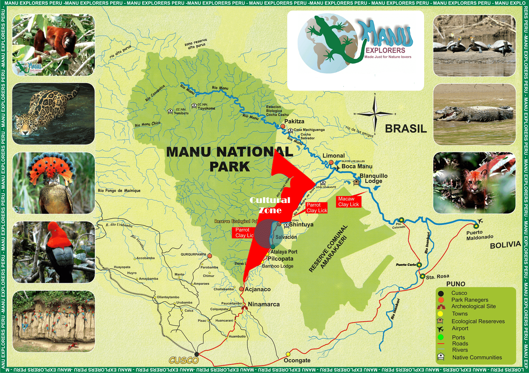 Manu Cultural Zone Map