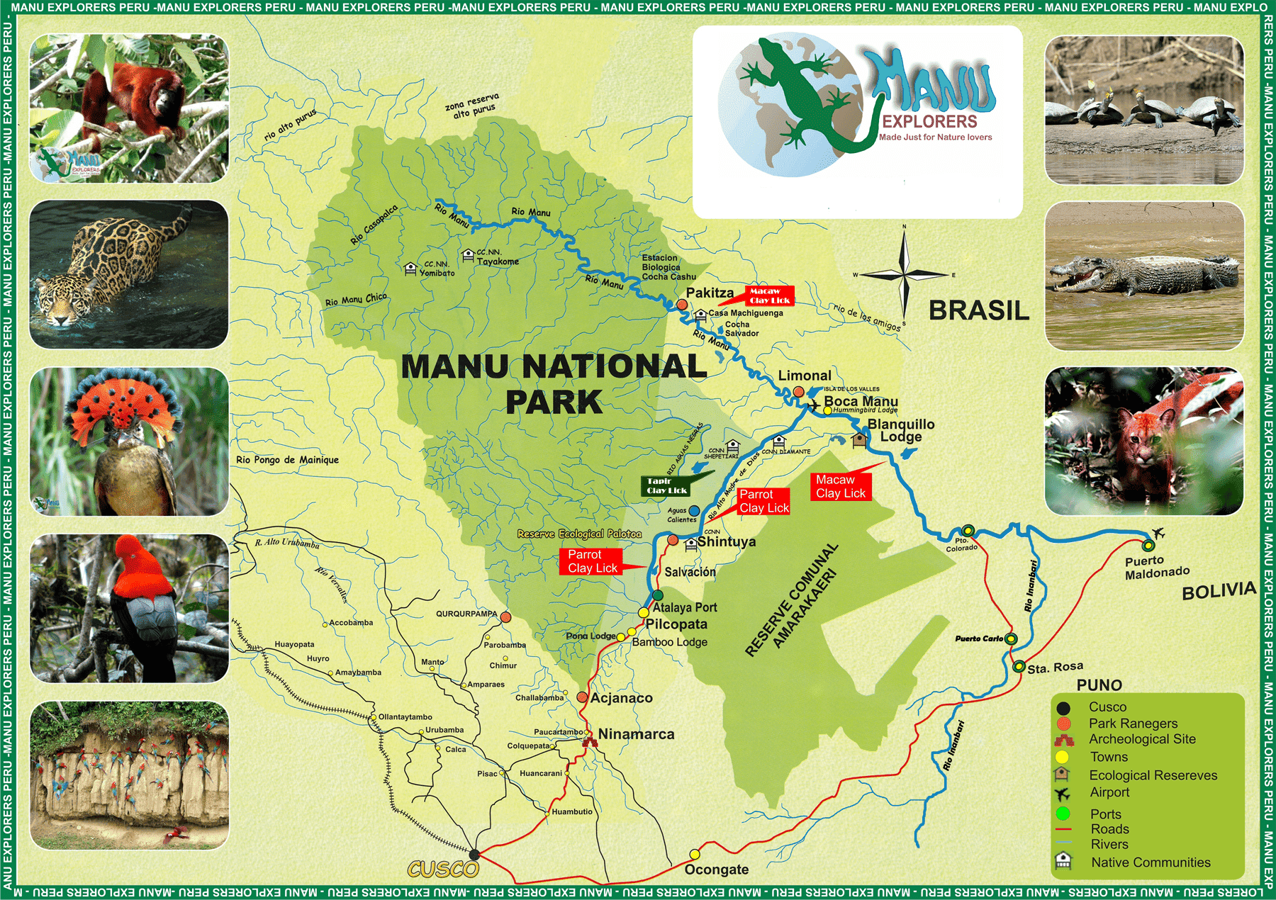 Manu National Park Map